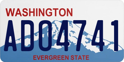 WA license plate ADO4741