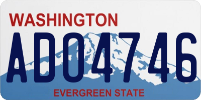 WA license plate ADO4746