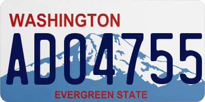 WA license plate ADO4755