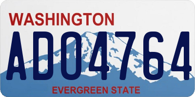 WA license plate ADO4764