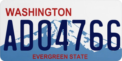 WA license plate ADO4766