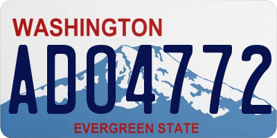 WA license plate ADO4772
