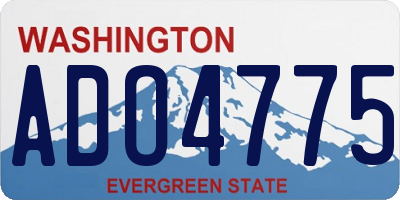 WA license plate ADO4775