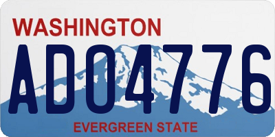 WA license plate ADO4776