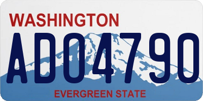 WA license plate ADO4790