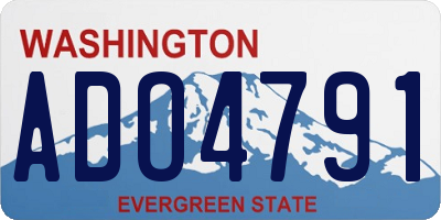 WA license plate ADO4791