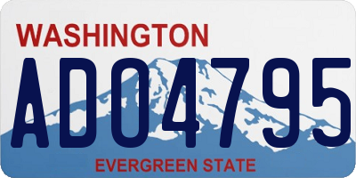 WA license plate ADO4795