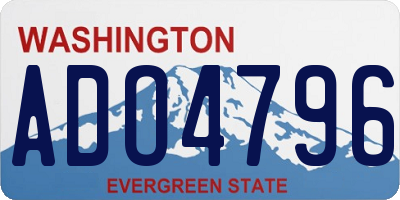 WA license plate ADO4796