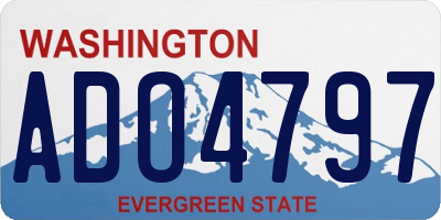 WA license plate ADO4797