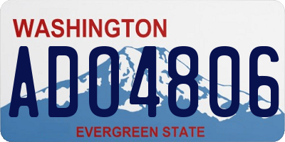 WA license plate ADO4806