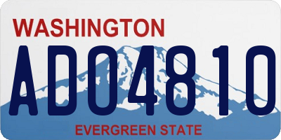 WA license plate ADO4810