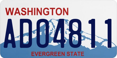 WA license plate ADO4811