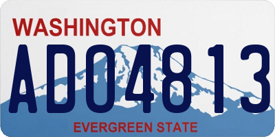 WA license plate ADO4813