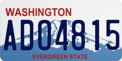 WA license plate ADO4815