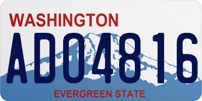 WA license plate ADO4816