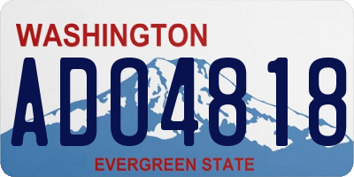 WA license plate ADO4818