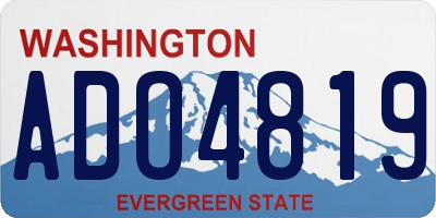 WA license plate ADO4819