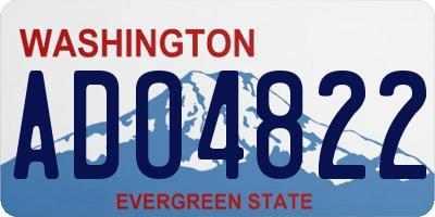 WA license plate ADO4822