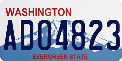 WA license plate ADO4823