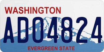 WA license plate ADO4824
