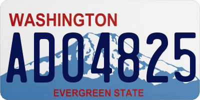 WA license plate ADO4825