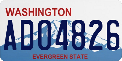 WA license plate ADO4826