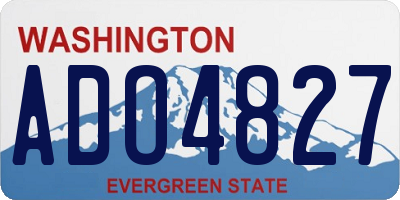 WA license plate ADO4827