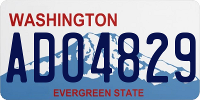 WA license plate ADO4829