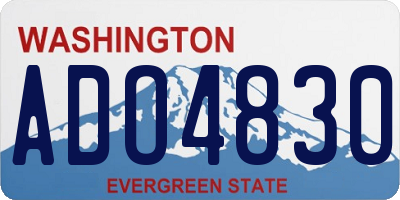WA license plate ADO4830