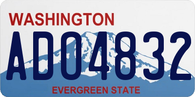 WA license plate ADO4832