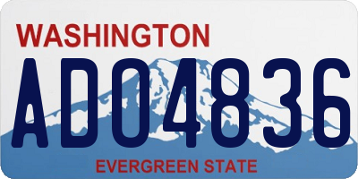 WA license plate ADO4836
