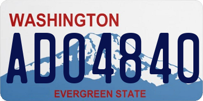 WA license plate ADO4840