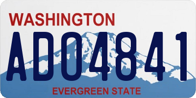 WA license plate ADO4841