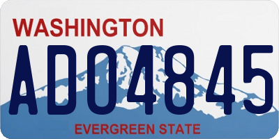 WA license plate ADO4845