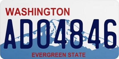 WA license plate ADO4846