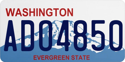 WA license plate ADO4850