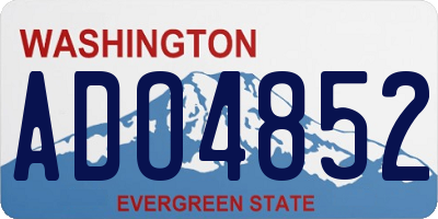WA license plate ADO4852