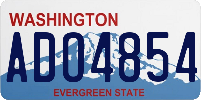 WA license plate ADO4854