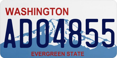 WA license plate ADO4855