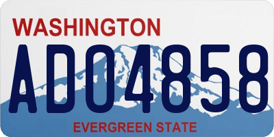 WA license plate ADO4858