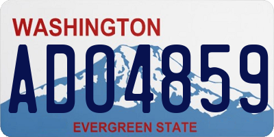 WA license plate ADO4859