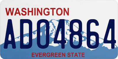 WA license plate ADO4864