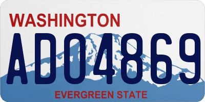 WA license plate ADO4869
