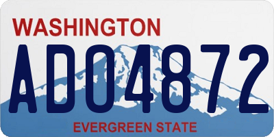 WA license plate ADO4872