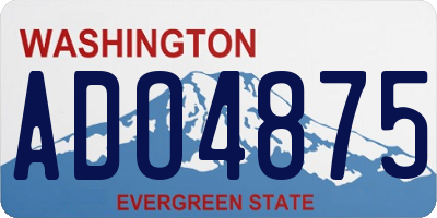 WA license plate ADO4875