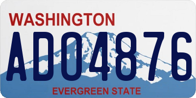 WA license plate ADO4876