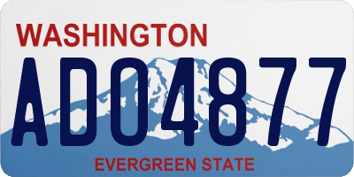 WA license plate ADO4877