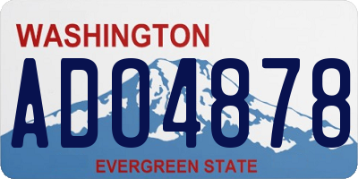 WA license plate ADO4878
