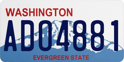 WA license plate ADO4881