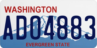 WA license plate ADO4883